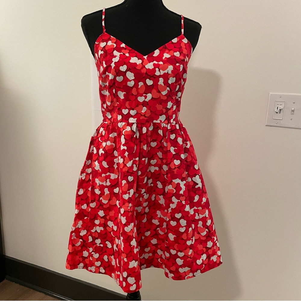Retrolicious Sparkly Heart Print Dress
